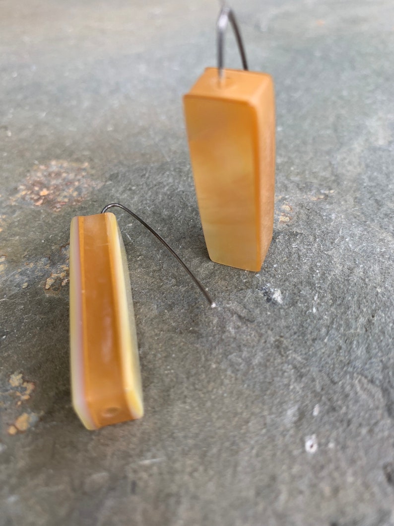 Vintage Mother of Pearl Rectangular Earrings