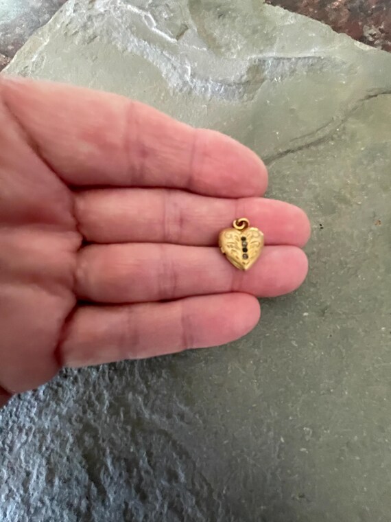 Triangular Amethyst and Silver Post Stud Earrings - image 4