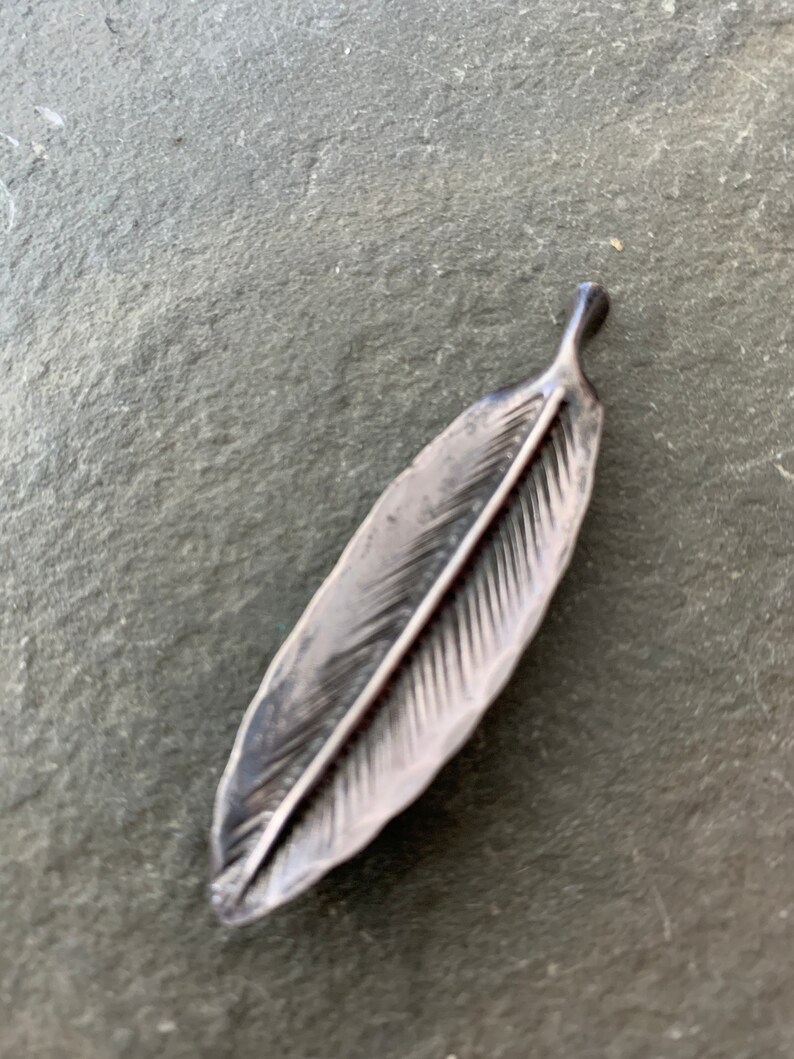 Sterling Silver Stuart Nye Leaf or Feather Brooch Pin