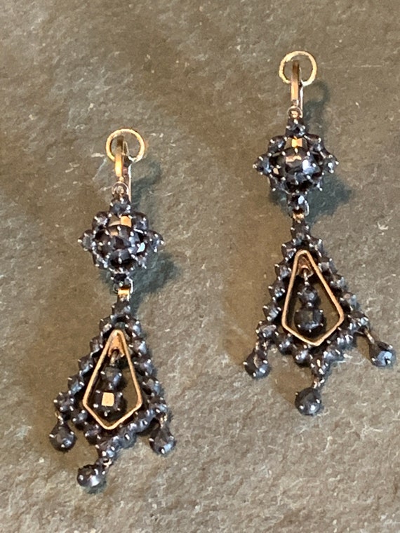 Georgian Diamond Chandelier Earrings - image 9