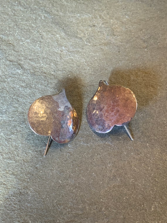 Handmade Sterling Silver Hammered Earrings