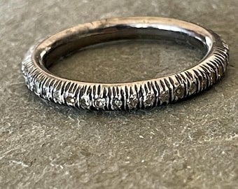 Diamond Eternity Band Ring, Diamond Anniversary Ring Band, Size 8 1/2