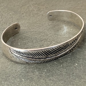 Sterling Silver Feather Cuff Bracelet