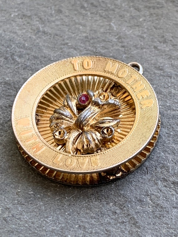 Vintage Gold-Filled Charm, To Mother With Love