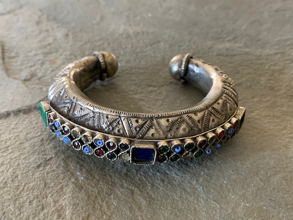 Antique Yemen Afghan Morrocan Bedouin Tribal Cuff Bracelet