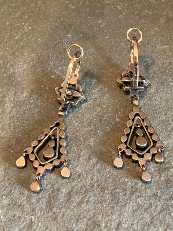 Georgian Diamond Chandelier Earrings - image 3