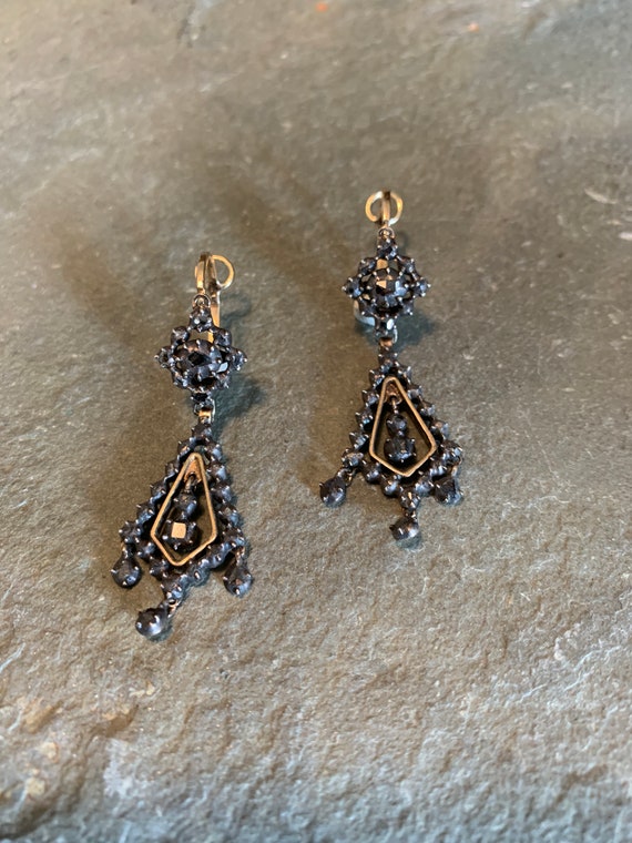 Georgian Diamond Chandelier Earrings - image 4