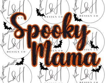 Spooky mama, glitter, mama, Halloween, png, descarga digital, descarga instantánea