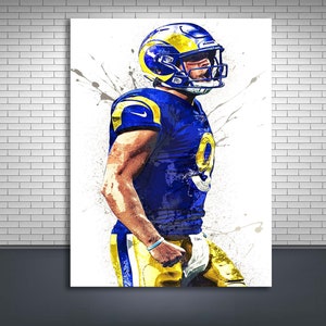 Matthew Stafford Poster, Los Angeles Rams, Gallery Canvas Wrap, Man Cave, Kids Room, Game Room, Bar