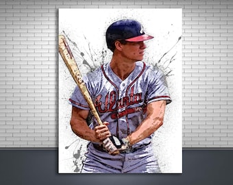Dale Murphy Poster, Atlanta Braves, Gallery Canvas Wrap, Man Cave, Kids Room, Game Room, Bar