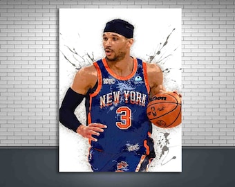 Josh Hart Poster, NY Knicks, Gallery Canvas Wrap, Man Cave, Kids Room, Game Room, Bar