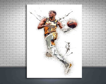 Tyrese Haliburton, Indiana Pacers, Poster or Canvas Wrap, Man Cave, Kids Room, Game Room, Bar