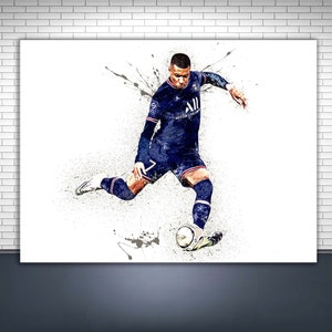 Kylian Mbappe Poster Print, Gallery Canvas Wrap, Man Cave, Kids Room, Game Room, Bar