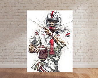 Justin Fields Poster Etsy