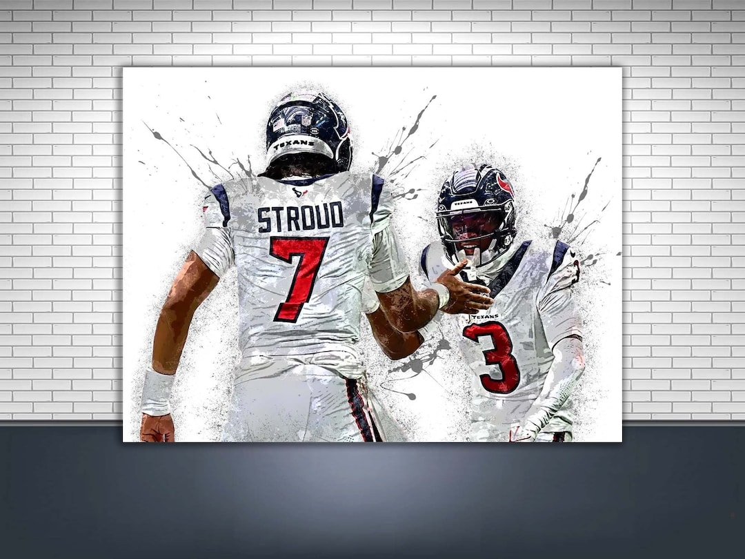 CJ Stroud and Tank Dell Poster, Houston Texans, Gallery Canvas Wrap