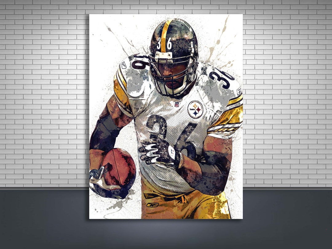 Jerome Bettis Poster Print, Gallery Canvas Wrap, Pittsburgh Steelers
