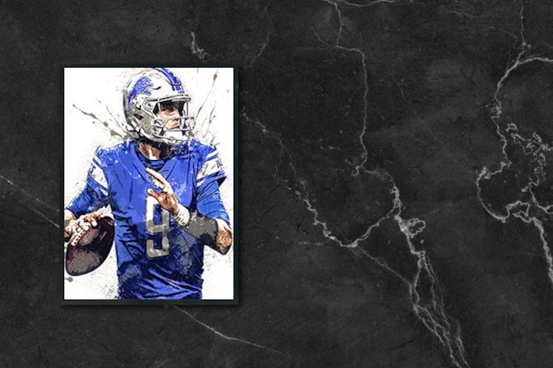 Matthew Stafford Detroit Lions Wall Art Poster or Canvas Etsy
