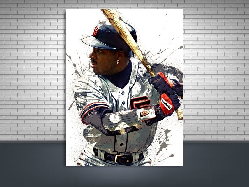 Barry Bonds Poster, San Francisco Giants, Gallery Canvas Wrap, Man Cave, Kids Room, Tribute Room, Game Room image 1