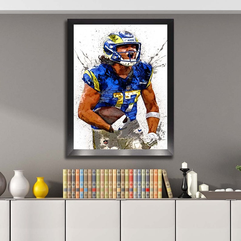 Puka Nacua Poster, Los Angeles Rams, Gallery Canvas Wrap, Man Cave, Kids Room, Game Room, Bar image 4