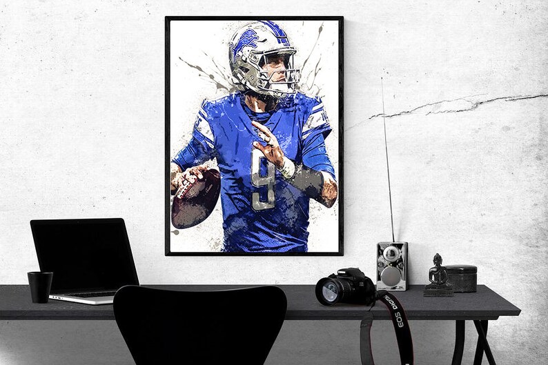Matthew Stafford Detroit Lions Wall Art Poster or Canvas Etsy