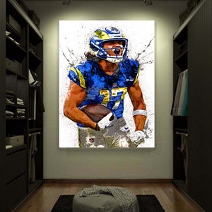 Puka Nacua Poster, Los Angeles Rams, Gallery Canvas Wrap, Man Cave, Kids Room, Game Room, Bar image 5