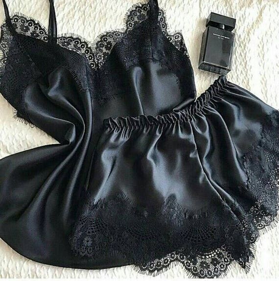 black pajama dress