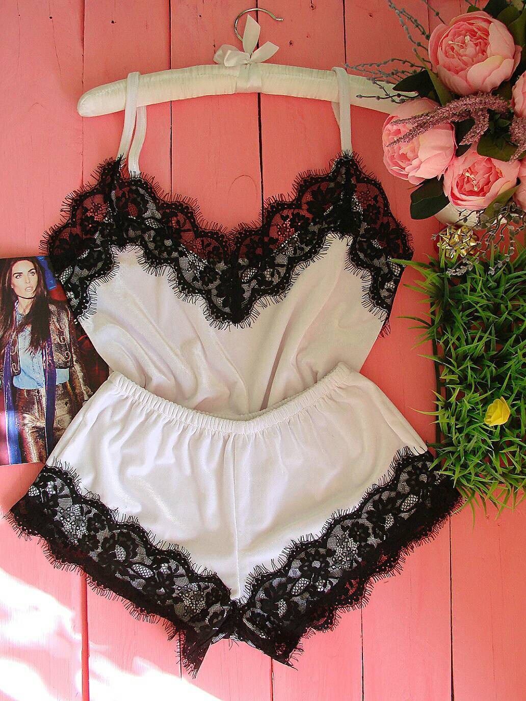 Velvet pj set shorts Clearance