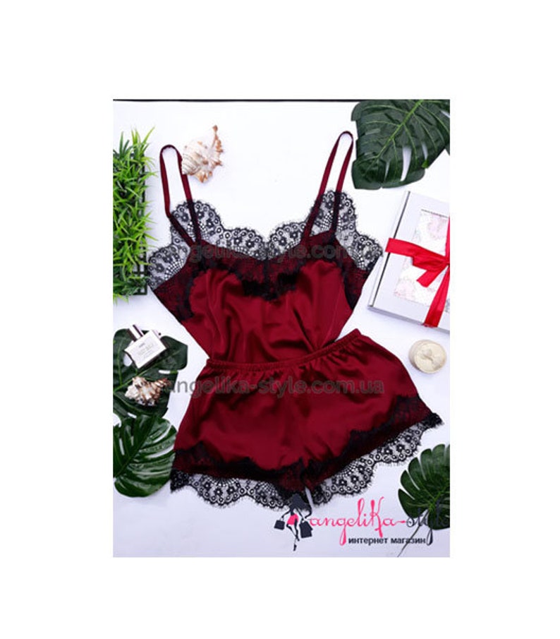 Satin Short and Shirt Bridal Pajama Set Pajamas Set Silk sleepwear Gift for Her FREE DELIVERY Womens Silk Pajama Set