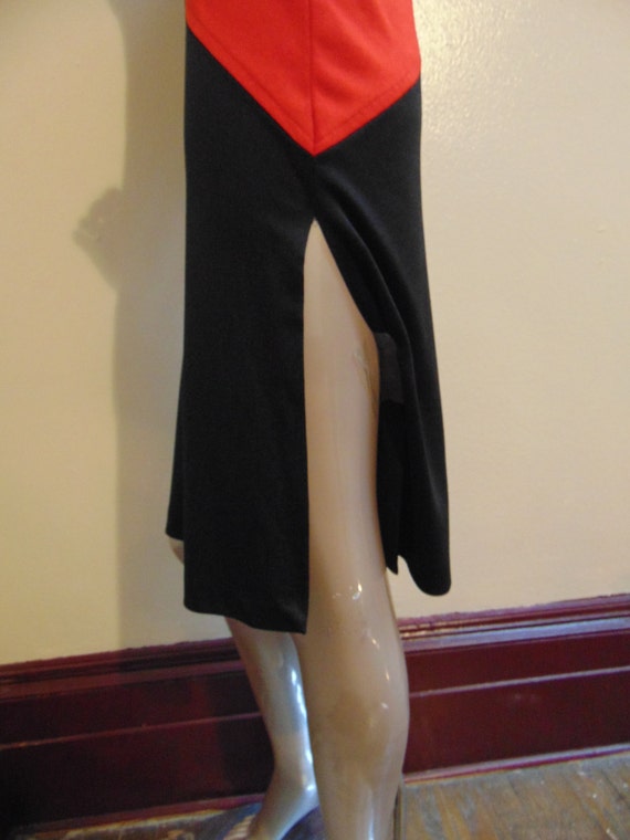 Red And Black Criss Cross Dress - image 3