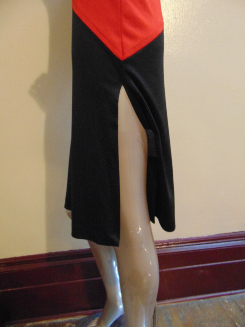 Red And Black Criss Cross Dress image 3