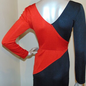 Red And Black Criss Cross Dress image 4