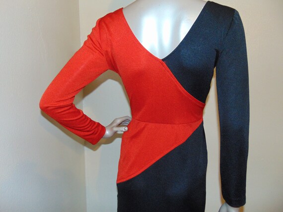 Red And Black Criss Cross Dress - image 4