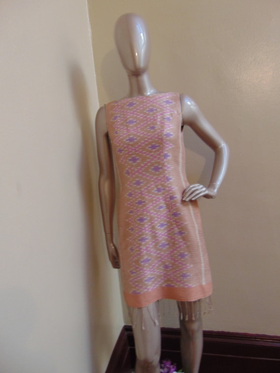 Raw Silk Sleeveless Shift - image 1