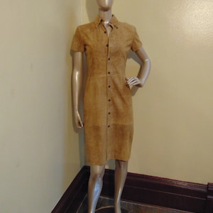 Suede Shirt Dress
