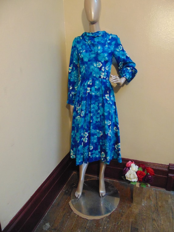 Vintage Royal Blue Dress