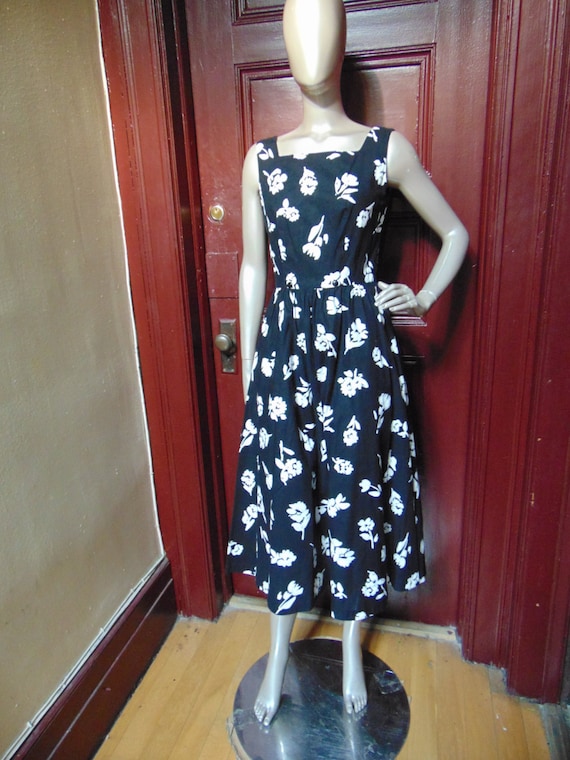 Vintage B/W Dress By Lanz