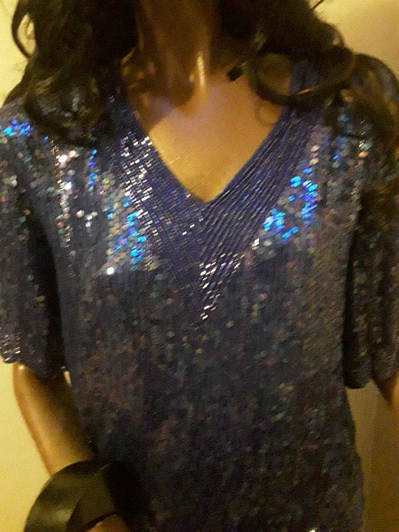 Scallop Sequin Top View 2