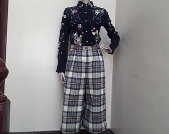 Whool Plaid Culottes