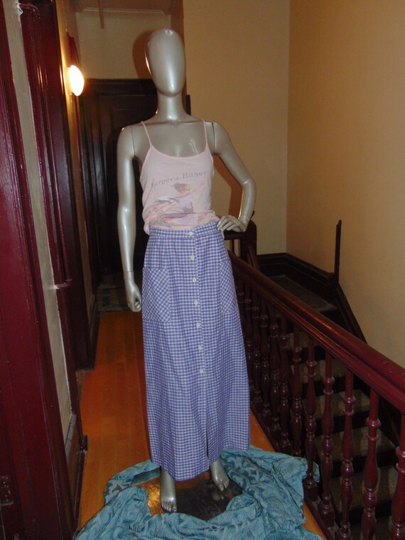 Blue & white gingham Gem