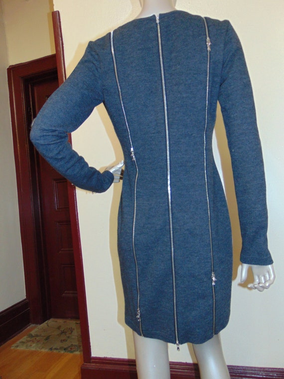 5 Zipper Wool Stretch Dress - image 5