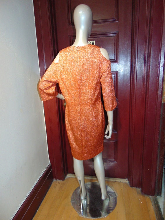 Vintage Cut out Shoulder Sheath Dress - image 4