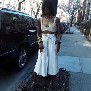 White Leather Skirt