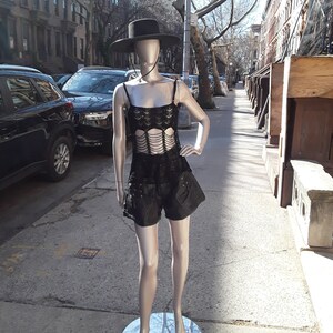 Paris Schwarze Lederh shorts