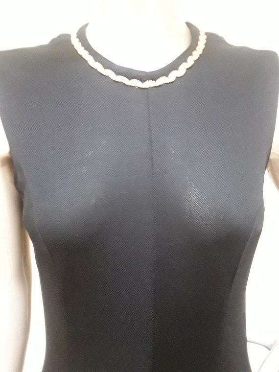 Black Gold trim dress - image 2