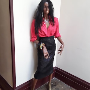 Long Leather Skirt