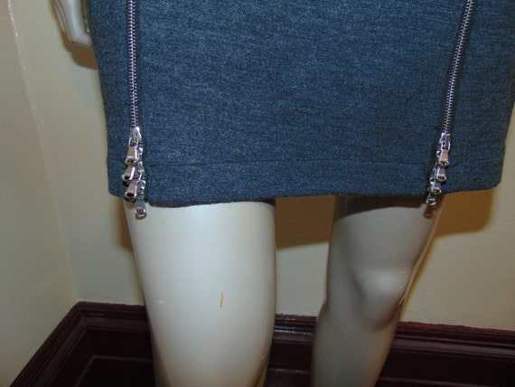 5 Zipper Wool Stretch Dress - image 3