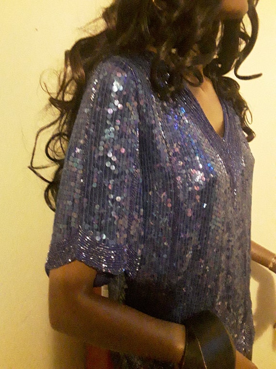 Scallop Sequin Top View 5