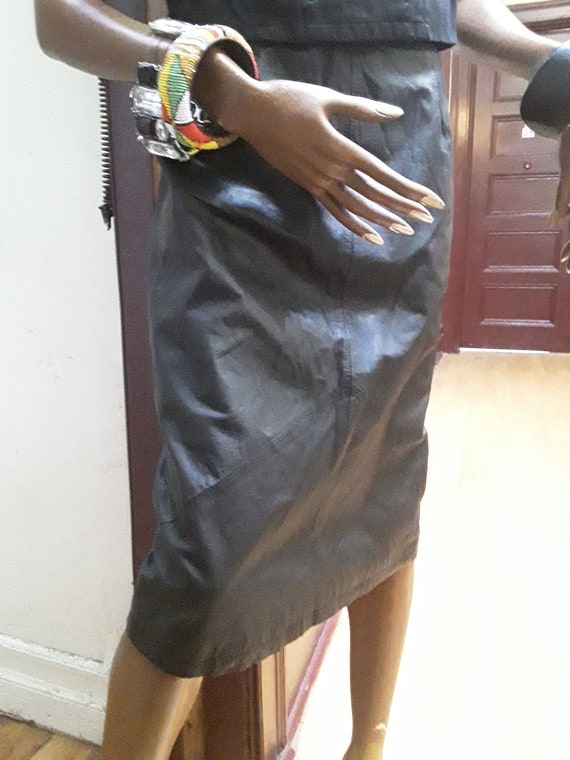 Pelle Leather Skirt - image 3