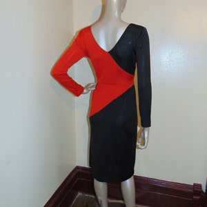 Red And Black Criss Cross Dress image 5