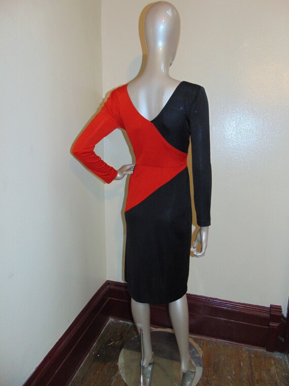 Red And Black Criss Cross Dress - image 5